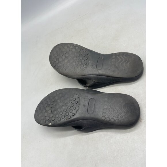 flip flop sandals black plastic size Europe 39 USA 8 women's READ - Picture 6 of 7